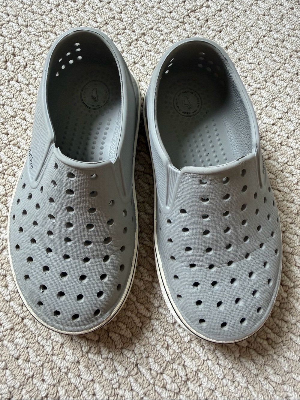 Native Kids Gray Slip-On Ventilated Water Shoes